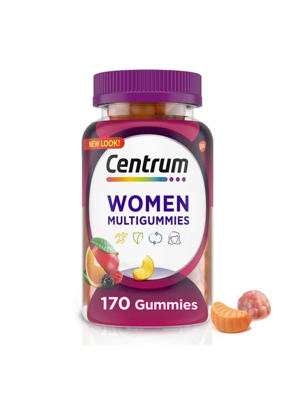 Centrum Multigummies Women's Gummy Vitamins, Multivitamin Supplement, Assorted Fruit, 170 Count