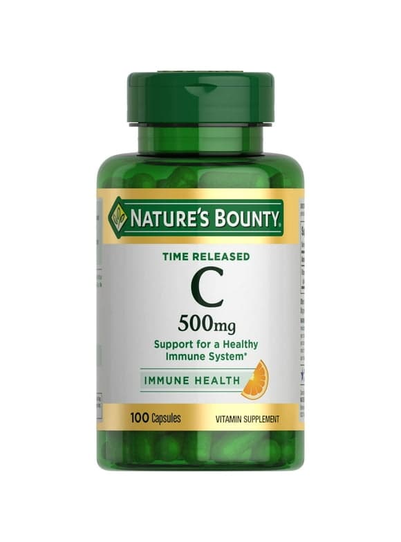 Nature's Bounty Vitamin C Time Release Capsules, 500 Mg, 100 Ct