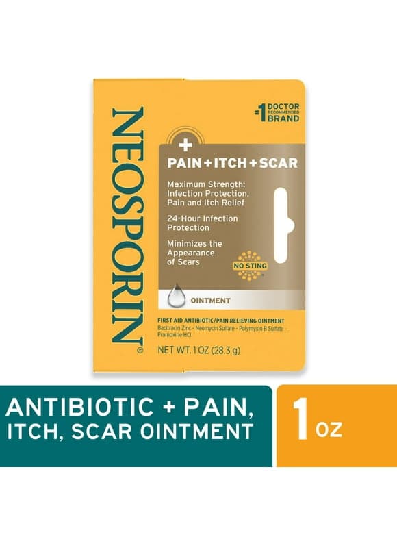 Neosporin Pain, Itch & Scar First Aid Antibiotic Ointment, 1 oz