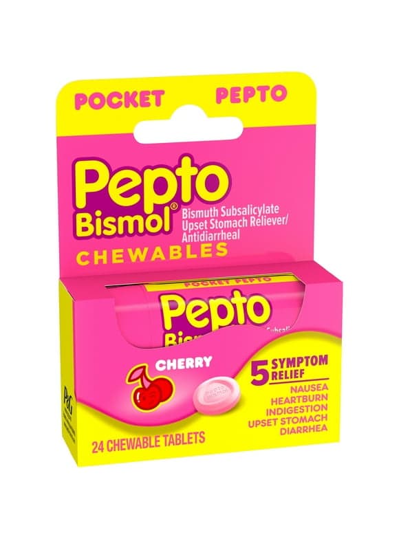 P & G Pepto Bismol To-Go Upset Stomach Reliever/Antidiarrheal, 2 ea